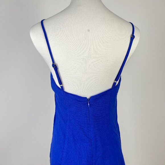NWT Farm Rio Blue Linen Blend Sleeveless Mini Dress Size S - Picture 7 of 14